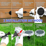 4 Pack Mini Solar Ground Lights Outdoor, LED Flat Solar Disc Lights IP65 Waterproof Anti-Rust, Solar Powered | Lumora