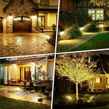 102 LED Solar Spot Lights Outdoor Waterproof IP65, Adjustable Landscape Spotlights, [2 Pack/4 Modes] Auto On/Off | Lumora