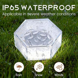 Wokyo 4 Pack Solar Brick Lights, 3.8x3.8 inch Solar Ice Cube Lights with 8 LED Paver Ground Lights for Garden Lawn | Lumora