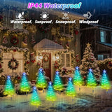10Pack Smart Christmas Pathway Lights Outdoor with RGBW DIY Modes, APP Control Spiral Christmas Tree with Music | Lumora