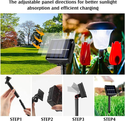 6 Set Replacement Solar Panel 1.2v 600ma Replacement Parts for Solar Lights with 6.56ft Power Cord Waterproof Solar Panel for Outdoor Lights Solar Flower Lights Garden Landscape Patio Decor