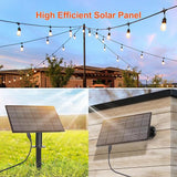 100FT Solar String Lights Outdoor Waterproof with Remote Control Solar Patio Lights 30+2 shatterproof LED E26 S14 | Lumora