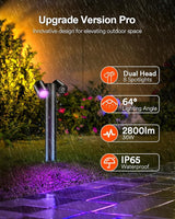 Lumary Smart Pathway Lights Pro 700LM, RGBAICW Color Changing Landscape Lights with 8 Adjustable 355° Spot Lights | Lumora