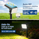 LANSOW 12 Pack Solar Spot Lights Outdoor Waterproof IP67, (90 LED/4 Modes) Solar Landscape Spotlights, 2-in-1 Solar | Lumora