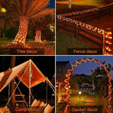 JMEXSUSS Orange Halloween Solar Lights, 66 ft 200 LED Rope Lights Outdoor Waterproof, PVC Tube Orange Christmas | Lumora