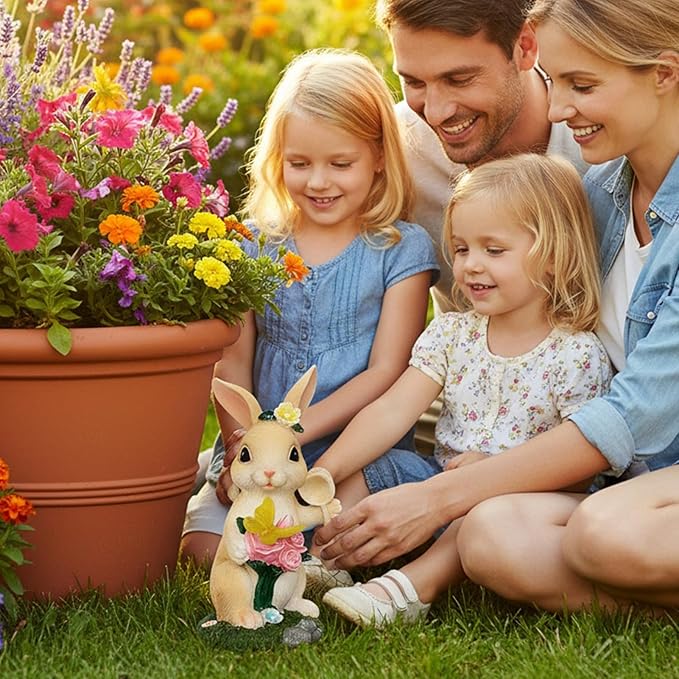 Easter Bunny Lights – Fun , Solar Lights for Paths Outdoor Decoration, for Garden Patio Terrace Pathway Party Birthday