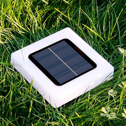 Pathway Lights Solar Powered Square Flat Solar Lights Outdoor Waterproof Solar Stair Light In Ground Landscape Lighting for Garden Lawn Patio Yard Walkway Night Lamp (Warm Light)