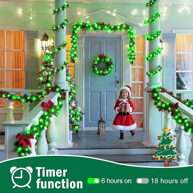 SAUIRS 197FT 500 LED Christmas Lights Outdoor String Lights with 8 Modes Timer Waterproof Fairy Light Plug in for | Lumora