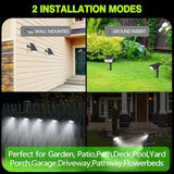 Solar Spot Lights Outdoor 1000 Lumens, 64 LEDs IP67 Waterproof Landscape Lighting with 4 Modes - 2-in-1 Solar | Lumora