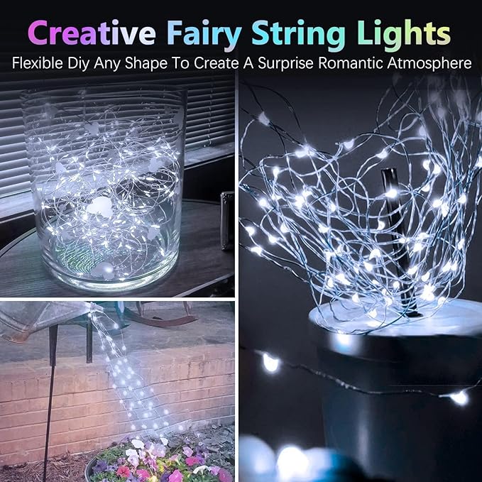 6 Pack 60LED Christmas Battery Operated Fairy Lights with Remote, 8 Modes String Lights with Timer, Dimmable | Lumora