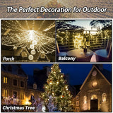 2 Pack Solar Christmas Lights Outdoor, 72FT 200 LED Solar String Lights with 8 Lighting Modes, IP65 Waterproof | Lumora