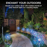 suddus Solar Garden Lights Outdoor Waterproof Decorative, 2Pack 150LED Firework Lights 8 Modes, Multicolor Solar | Lumora
