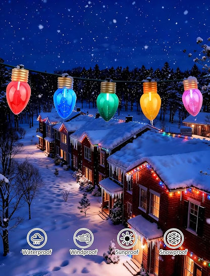 Enchanting Christmas Bubble Lights - 10-Light Bubbling Christmas Light String Creates a Cozy, Magical Glow, Multicolor Decorative Lights for Indoor Christmas Tree, Party & Holiday Ambiance