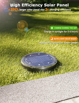 Color Changing Solar Ground Lights with 33ft Long Distance Remote Control - Flat Solar Lights Outdoor Waterproof | Lumora