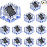 VOLISUN Solar Driveway Lights Dock Outdoor Waterproof Marker Lights,12 Pack Solar Deck Lights 2 Colors in 1 Led | Lumora