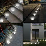 Solar Ground Lights,18 Pack Flat Solar Lights Outdoor Waterproof, Bright LED Solar Disc Lights, 6000K Cool White | Lumora