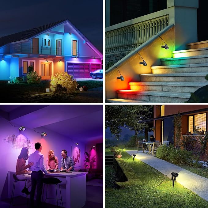 1500LM LED High Brightness Outdoor Landscape Lighting 15W RGB Color Changing Landscape Lights Remote Control | Lumora