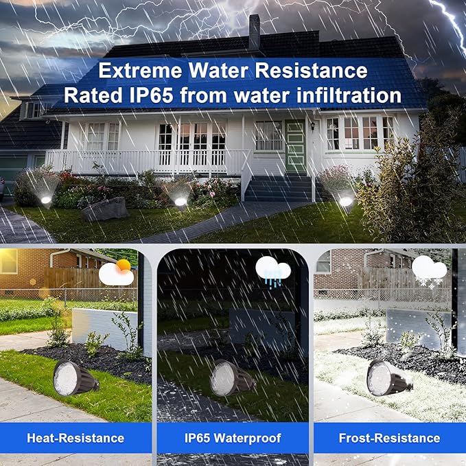 25W LED Bullet Spot Light, Color Selectable 3000K/4000K/5000K - 3500LM LED Landscape - Outdoor Security Flood Light | Lumora