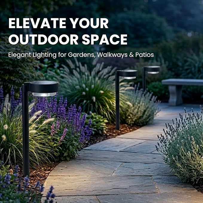 Energizer Outdoor Solar Garden Lights - 4 Pack IP65 Waterproof Solar Downlights with Aluminum Metal Construction, Easy to Install LED Solar Lights for Outside Front Yard Decor & Patio Lighting