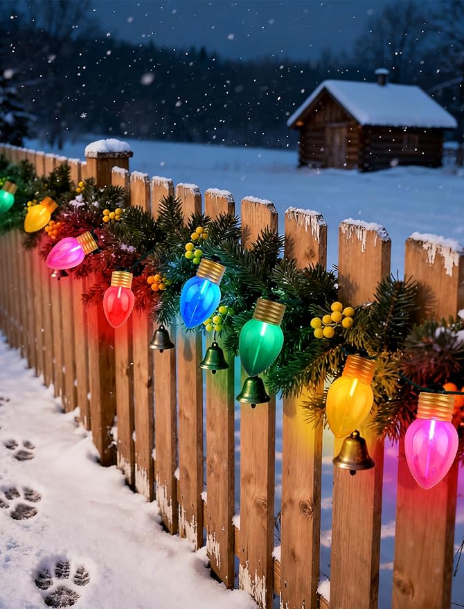 Enchanting Christmas Bubble Lights - 10-Light Bubbling Christmas Light String Creates a Cozy, Magical Glow, Multicolor Decorative Lights for Indoor Christmas Tree, Party & Holiday Ambiance