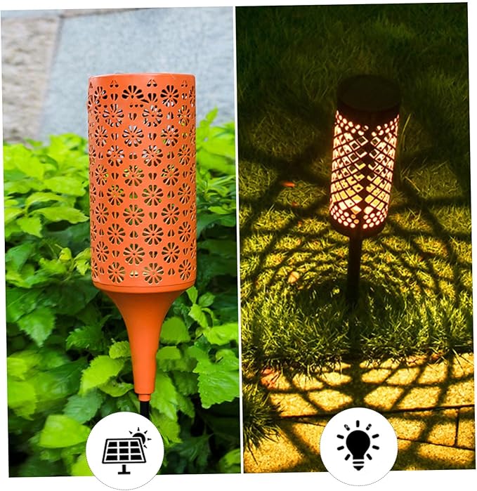 Solar Pathway Lights Unique Flower Design for Outdoor Garden Decoration Automatic Charging Lighting for Patios Driveways Landscapes