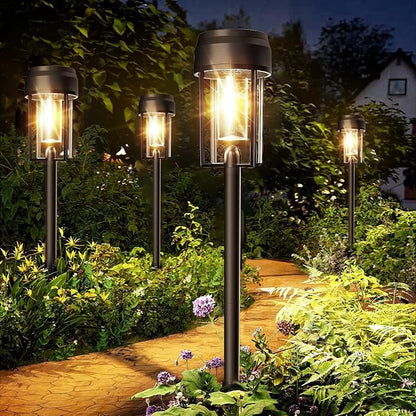 Solar Pathway Lights Outdoor, 12 Pack Bright Solar Path Lights IP65 Waterproof, Auto On/Off Outdoor Lighting 3200k for Yard Walkway Driveway Landscape Garden Decor