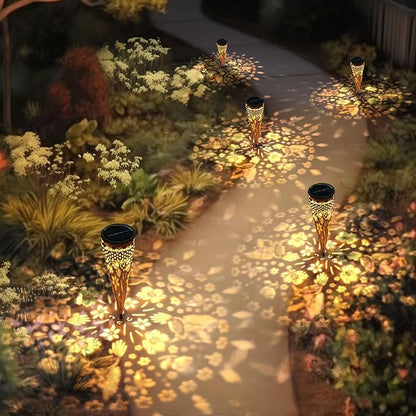 Hummingbird 2 Pack Solar Pathway Lights Metal Yard Garden Light Street Outdoor Landscape Lights Solar Powered Patio Walkway Path Sidewalk Outside Waterproof Lawn Decor Gift Mother Grandmom