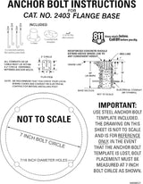 Solus SB-2403 Outdoor Surface Mount Lamp Post Base – Light or Heavy Duty Aluminum Base for 3" Poles - Black | Lumora