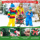 Solar Christmas Trees Decorations, 2 Pack Solar Powered Xmas Tree Lights, Pathway Lights with Multi-Color Lights | Lumora