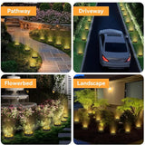 ELUTENG Solar Ground Lights 8 Pack IP68 Waterproof Solar Pathway Lights 8 LED Garden Lights Anti-Rust Outdoor | Lumora