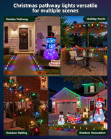 Christmas Pathway Lights Outdoor, 25.7 Feet C9 Lights with 20 Multicolor Bulbs and Stakes, Connectable Outdoor | Lumora
