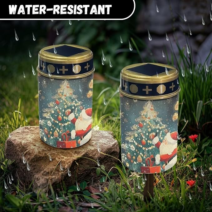Hat Snowman Solar Lights for Outside Path Light Grave Decorations for Cemetery Outdoor Lighting