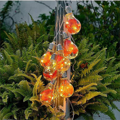 Maple Bulbs String Lights,10 LEDs Clear Bulb Lights Battery Powered-Indoor/Outdoor Fairy Lights for Patio,Café Bars,Garden Bedroom Pergola Umbrella Wedding Party Decoration