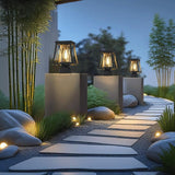Outdoor Solar Post Light with Wired Option, Square Pillar Light for Fence and Gate, Exterior Post Lamp and Column | Lumora