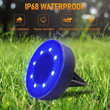 Siatom Solar Ground Lights 12 Pack, IP68 Waterproof Solar In-Ground Light for Outdoor, Flat Landscape Lighting | Lumora