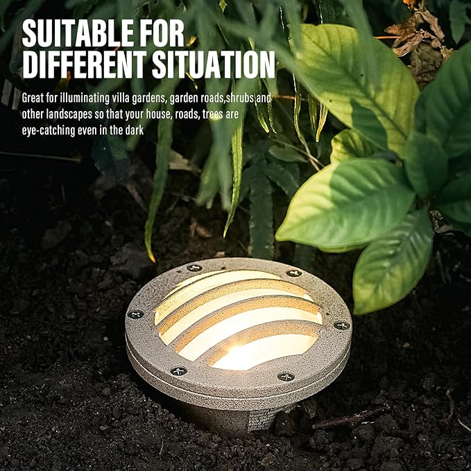 Malibu C LED Well Light Low Voltage Landscape Lighting Floodlight Spotlights for Driveway, Deck, Garden, Outdoor Lighting 8403-3500-01