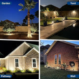 Solar Spot Lights Outdoor, 2 Pack Outdoor Solar Lights for Yard Waterproof, 4 Lighting Modes Solar Landscape | Lumora