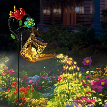 Solar Energy Watering Can Lamp Design Automatic Night Lighting Iron Garden Decoration for Lawns Pathway Solar Energy Garden Light