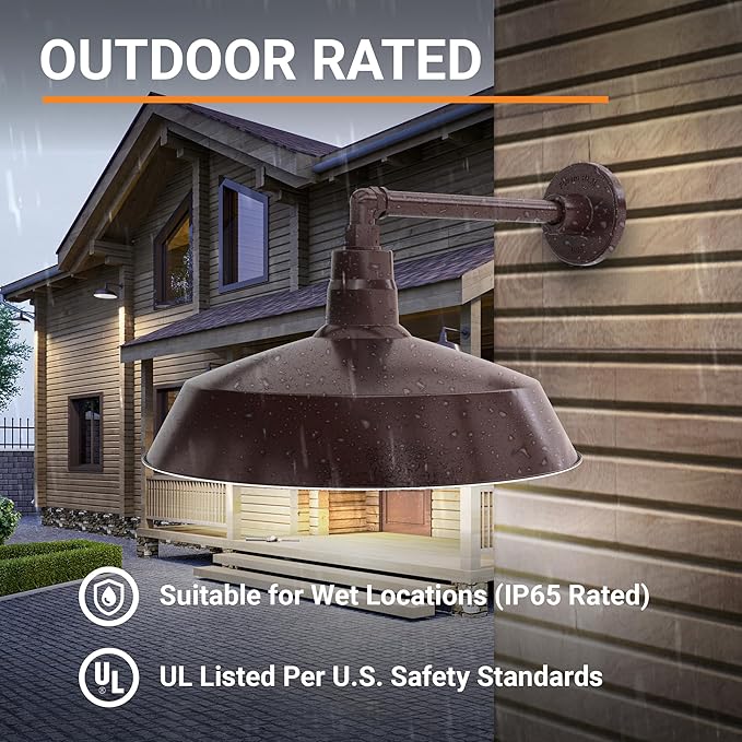 17in. Architectural Bronze Outdoor Gooseneck Barn Light Fixture With 13in. Long Extension Arm - Wall Sconce | Lumora