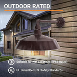 17in. Architectural Bronze Outdoor Gooseneck Barn Light Fixture With 13in. Long Extension Arm - Wall Sconce | Lumora