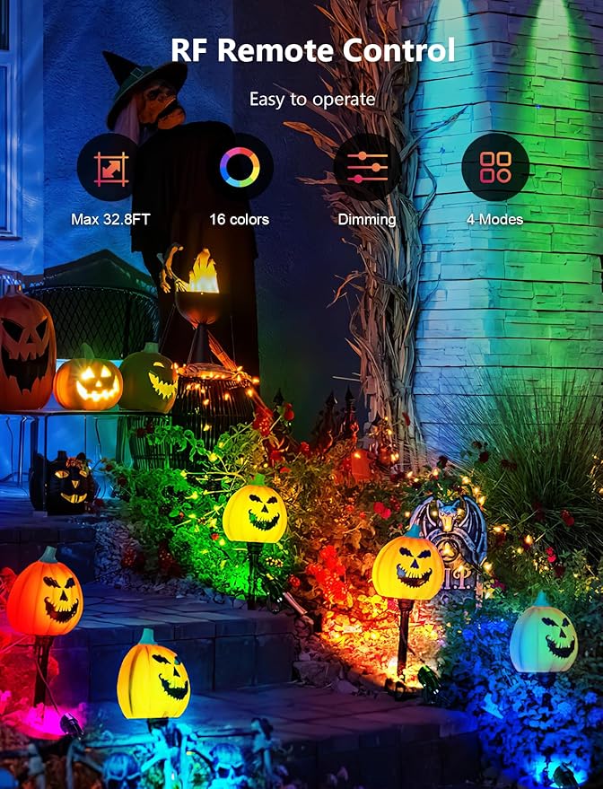 12W RGBW Color Changing Landscape Lights - Low Voltage LED Landscape Lighting, Remote Control Spotlight Outdoor | Lumora
