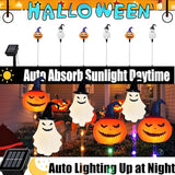 6Pack Halloween Solar Garden Pathway Lights Outdoor Landscaped LED Lighted Path Solar Powered Pumpkin Ghosts with | Lumora