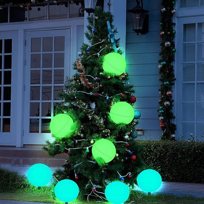 Solar Lights Outdoor Waterproof 5 Pack Globe Light for Outside Decorations Color Changing Solar Garden Lights for Yard Patio Pathway Party Christmas Tree Decor