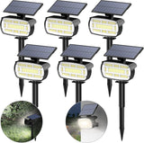 Fabrito Large Solar Spot Lights Outdoor 6 Pack, 1000 Lumens High Brightness, IP65 Waterproof Solar Spotlight with | Lumora