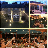 190FT Remote Controlled Outdoor String Lights Patio String Lights for Outside, 60+3 Shatterproof S14 Warm Lights | Lumora