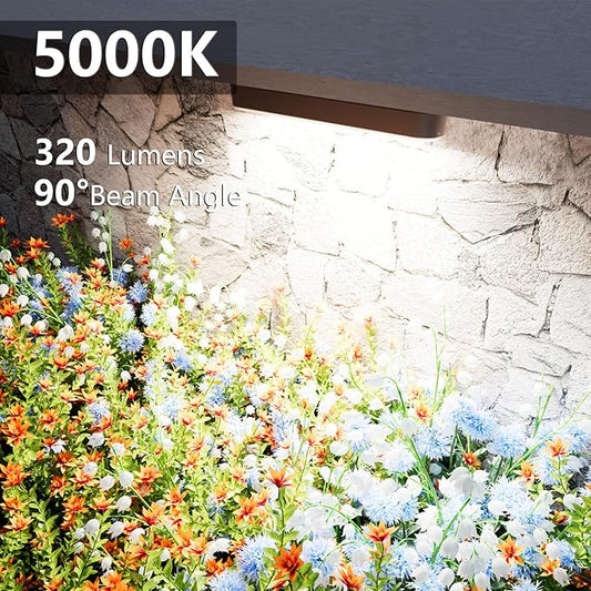 VOLISUN 7 Inch Retaining Wall Lights, IP67 Waterproof Hardscape Lighting, Cuttable Low Voltage Lighting, 12V Paver Lights, 2.8W Outdoor Step Landscape Lights, 5000K Daylight (12 Pack)