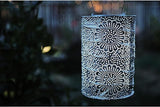 Soji Stella Market, LED Outdoor Solar Lantern, Handmade with Weather-Resistant UV Rated Tyvek fabric, Stainless | Lumora