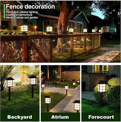 Anordsem Solar Garden Light Outdoor：2 Pack LED Waterproof Pathway Lighting - Uniquely Designed Modern Durable Decorative Lights for Lawns Walkways backyards - Gifts for Gardening Enthusiasts