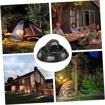 4Pcs Solar Outdoor Ground Lights with Side Glow and Rotatable Design Weatherproof Landscape Lighting for Patio Walkway Lawn Pathway Easy Install Solar Garden Decor