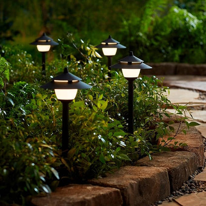 John Timberland Pollack 15" High Modern Outdoor Landscape Path Lights Porch House Exterior Outside Set of 2 LED Bulb Weatherproof Black Metal Glass Shade Front Door Patio Garage Home Deck